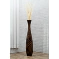 thumbnail image 7 of Leewadee Large Brown Light Brown Home Decor Floor Vase – Wooden Tall Farmhouse Decor Flower Holder For Fake Plant And Pampas Grass, 7 of 7