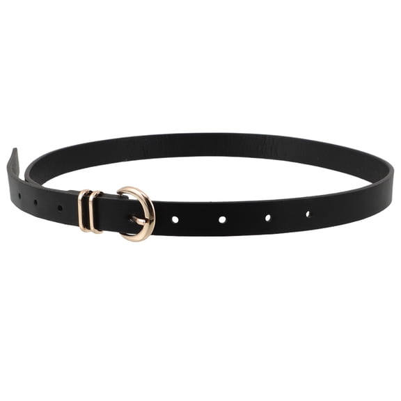 TABLZONE Elegant Black PU Dress Belt for Women with Adjustable Fit and Zinc Alloy Buckle, Ideal for Casual and Formal Wear