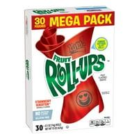 Betty Crocker Fruit Snacks, Fruit Roll-Ups, Strawberry Sensation, 30 Rolls, 0.5 oz Each