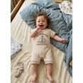 thumbnail image 4 of BemeyourBBs Preemie Baby Boys Summer Clothes Baby Boy Newborn Hospital Going Home Outfit Waffled Romper I'm New Here Letter Embroidery Short Sleeve Jumpsuit Playsuit Shorts, 4 of 9