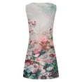 thumbnail image 5 of Robes d'Été Robe Femmes Décontractée Été en Vrac Imprimé Floral Réservoir Robe Creuse Plage Robe Sans Manches Robes Multicolores XXL, 5 of 5