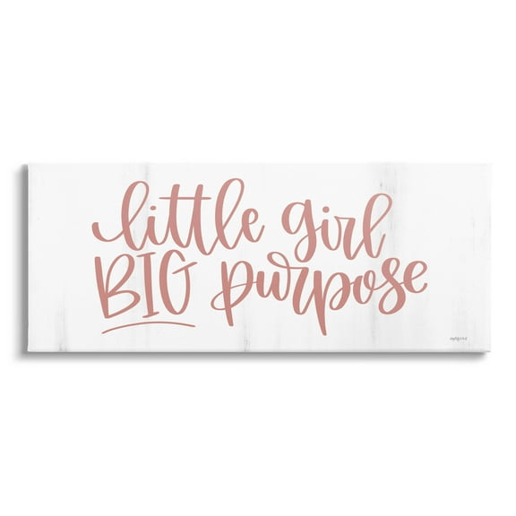 Little Girl Big Purpose Inspirational Inspirational Graphic Art Gallery Wrapped Canvas Print Wall Art