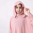 thumbnail image 4 of Wdgfv Elegant Arab Girls Abaya Hoodie Loose Long Dress Prayer Robe Clothing for Kids Comfortable Stylish Outfit Pink 13-14 Years, 4 of 8