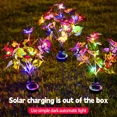 thumbnail image 3 of Solar Garden Lights Outdoor Waterproof, Multicolored Solar Decorative Stake Lights with 22LED 17 Butterfly Solar Lights for Garden Patio Lawn Terraces, Yards and Paths Decor (2 Pack), 3 of 9
