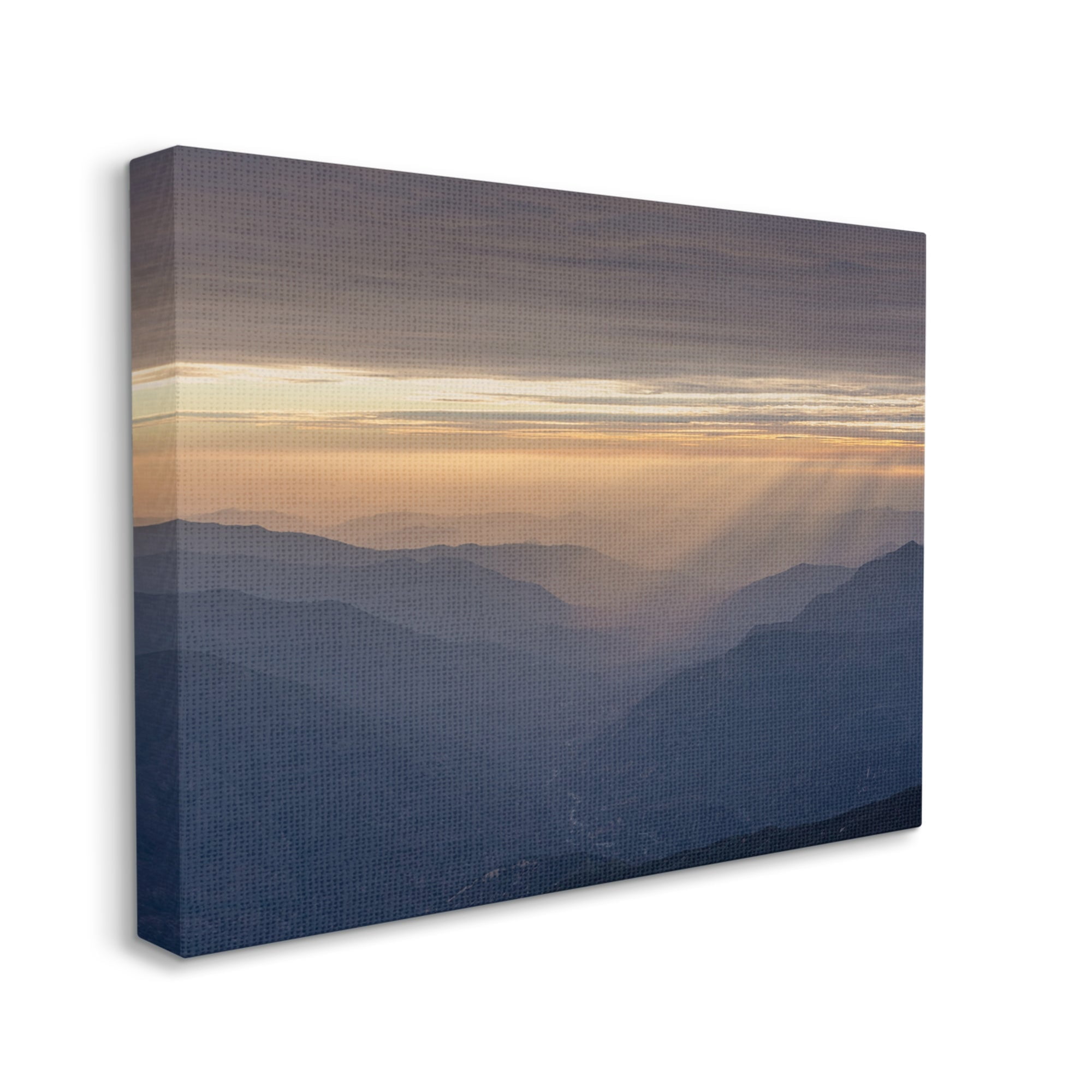 Stupell Industries Sun Rays Peeking Through Clouds Mountain Peaks Photograph Gallery Wrapped Canvas Print Wall Art, Design by Jeff Poe Photography