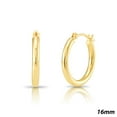 thumbnail image 3 of Tilo Jewelry 10K Yellow Gold Classic Polished Round Gold Hoop Earrings (16mm) for Women & Unisex, 3 of 8