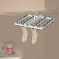 thumbnail image 7 of Hanging Clothes Rack with 24 Clips, Foldable Laundry Hanger for Socks, Underwear, and Small Clothes, Windproof and Quick Drying Plastic Laundry Rack, 7 of 7