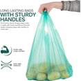 thumbnail image 4 of Stock Your Home Grocery Bags 100 Count Reusable Supermarket Thank You T Shirt Style Suitable for Small Trash Cans, 4 of 7