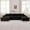 Black, variant on Eyisean 135" Corduroy Modern Modular Sectional Couch, Comfy Deep Seat Upholstered Boneless Sofa with Chaise & Removable Cushion, No Assembly Required, Fluffy Plush L Shape Cloud Couch for Living Room