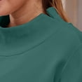 thumbnail image 4 of Mock Neck Sweatshirt for Women 2026 Oversized Turtleneck Pullover Fall Fashion Long Sleeve Fleece Tops Green M, 4 of 6