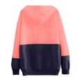 thumbnail image 4 of Vedolay Women's Pullover Sweatshirt Fashion Plus Size Casual Loose Hooded Long-Sleeved Sweater Solid Color Top Jackets for Women Pink,S, 4 of 5