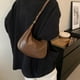 thumbnail image 2 of Bolso de hombro JYG Small Hobo para mujer, retro, color café en forma de media luna, 2 of 6