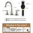 thumbnail image 2 of 8 Inch Widespread Bathroom Sink Faucet with Brushed Nickel , 3 Hole, 2 Handle, Water-Saving &, 2 of 7