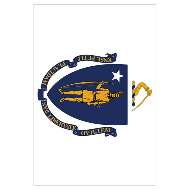 Toland Home Garden 1010324 Massachusetts State Flag 28 x 40 Inch Decorative, House 28" x40"