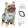 thumbnail image 3 of Lsque Cartoon Car Racing Pattern Small Dog Sweater Hoodies Pet Grey Hooded Soft Fleece Sweatshirts with Pocket Fall Winter Puppy Cat Sweaters Warm Clothes-Large, 3 of 7