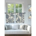 thumbnail image 4 of Sheer Curtains 2 Panels Set, Abstract Paisley Pattern Vintage Ethnic Blue Flower Window Sheer Curtains for Living Room/Bedroom, Light Filtering Rod Pocket Voile Drapes, 52" W x 54" L, 4 of 7