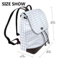 thumbnail image 2 of Balery Blue Checkboard Mochila de Cuero para Mujeres, Gran Capacidad, Bolsa de Viaje Multifuncional, Mochila de Cuero y Bolsa de Hombro para Mujeres, 2 of 4