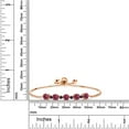 thumbnail image 2 of Gem Stone King 2.84 Ct Round Pink Tourmaline Blue Sapphire 18K Rose Gold Plated Silver Tennis Bracelet for Women, 2 of 3