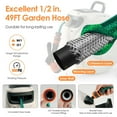 thumbnail image 5 of Gymax Retractable Hose Reel Wall Mounted 1/2'' 98ft Any Length Lock w/Hose Nozzle, 5 of 10