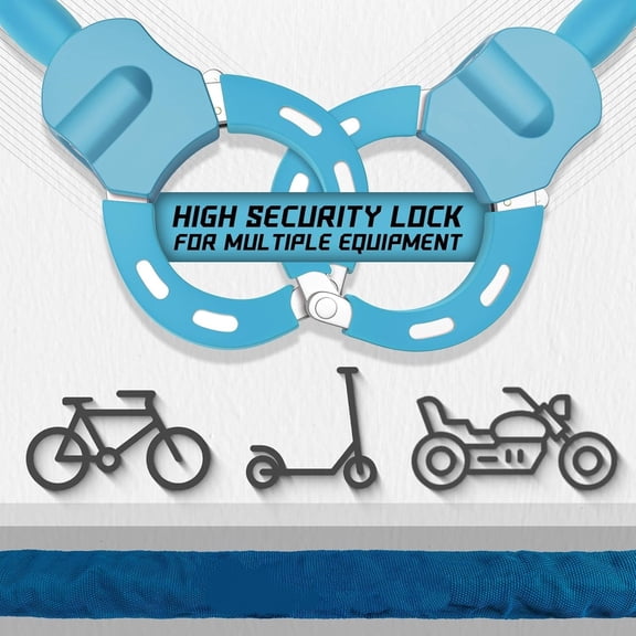 Scooter Lock, Scooter Locks Anti Theft, 36.22inch Colorful Electric Scooter Handcuff Lock, Bike Locks High Security with Key, Accessories for E Scooter, E Bike