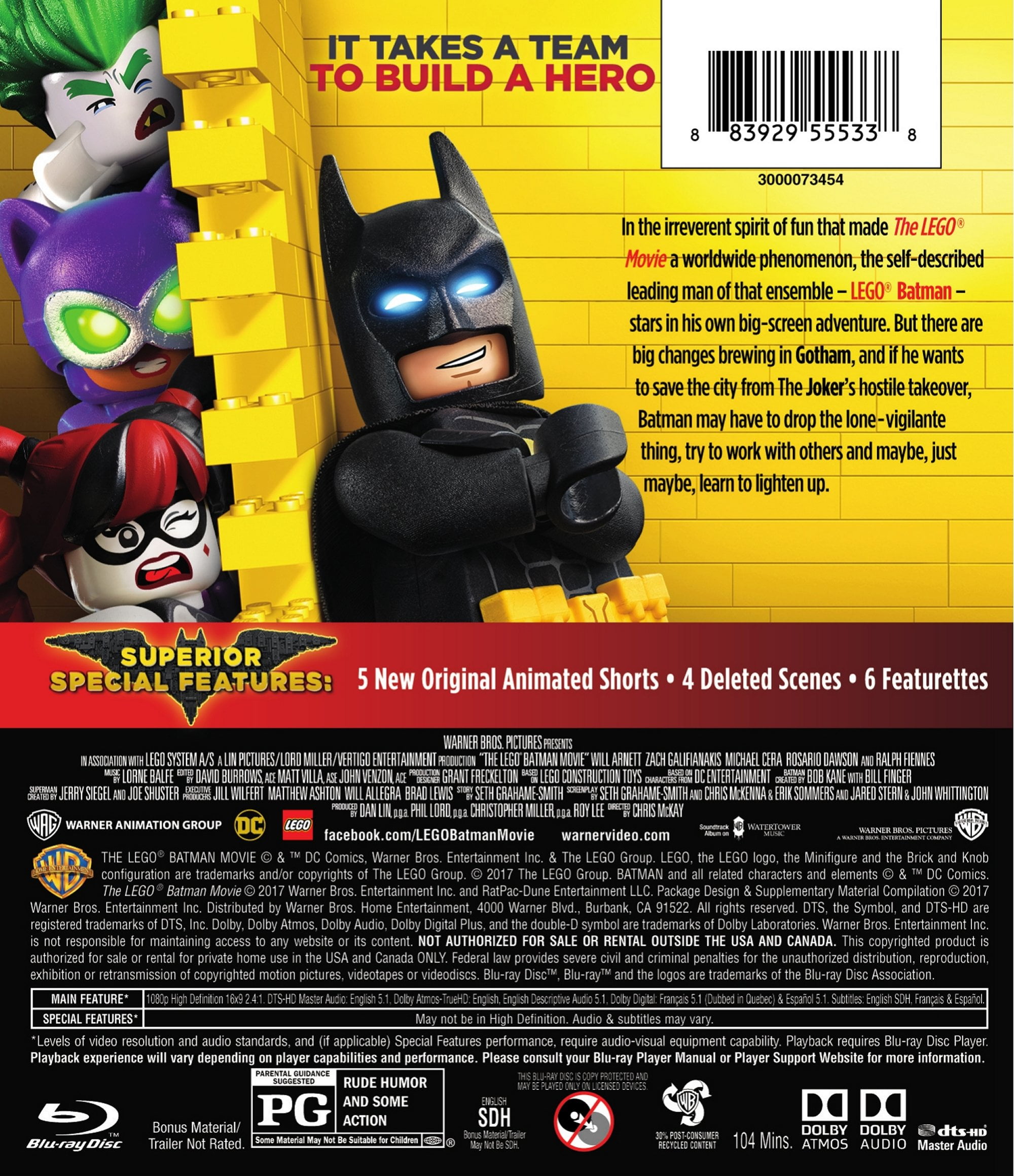  The LEGO Batman Movie [Blu-ray 3D + Blu-ray] : Will