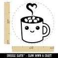 thumbnail image 2 of Cute Kawaii Hot Chocolate Self-Inking Rubber Stamp Ink Stamper - Red Ink - Medium 1 Inch, 2 of 7
