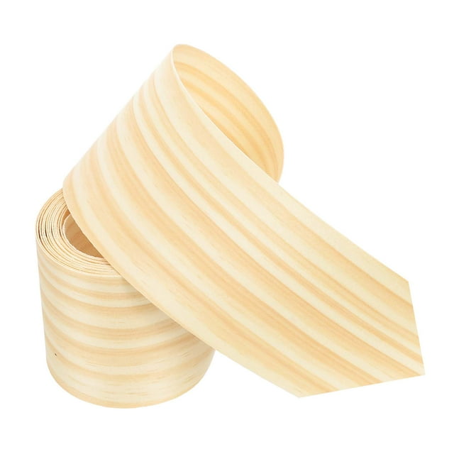 Banda de Bisel Uxcell, Cinta de Chapa de Madera Pre-pegada Flexible para Madera Contrachapada con Adhesivo de Fusión en Caliente para Muebles Pino 2.99" x 10 pies