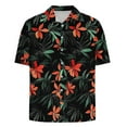 thumbnail image 4 of Awdenio Mens T-shirts Hawaiian Shirt Casual Short Sleeve Button Down Shirt Coconut Print Summer Beach Shirt with Pocket, 4 of 5