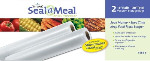 Seal-a-Meal Vacuum Sealer Bags, Rolls for Airtight Food Storage and Sous Vide, 11" x 9'