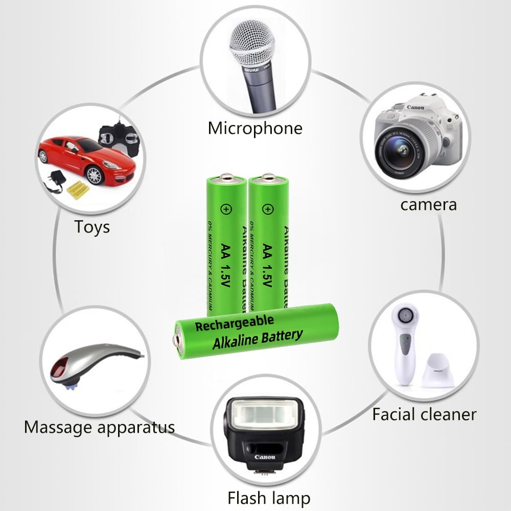 16-Count AA Batteries,DFITO High Capacity Alkaline Battery, 3000mAh 1.5V Rechargeable AA Batteries