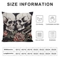 thumbnail image 5 of ARISTURING Gothic Pillow Covers,Skull Couple Decor Throw Pillow Covers for Bedroom Room Sofa Couch,Couple Pillow Covers,Halloween Pillow Covers Gothic Valentines Skeleton Gifts for Women, 5 of 5