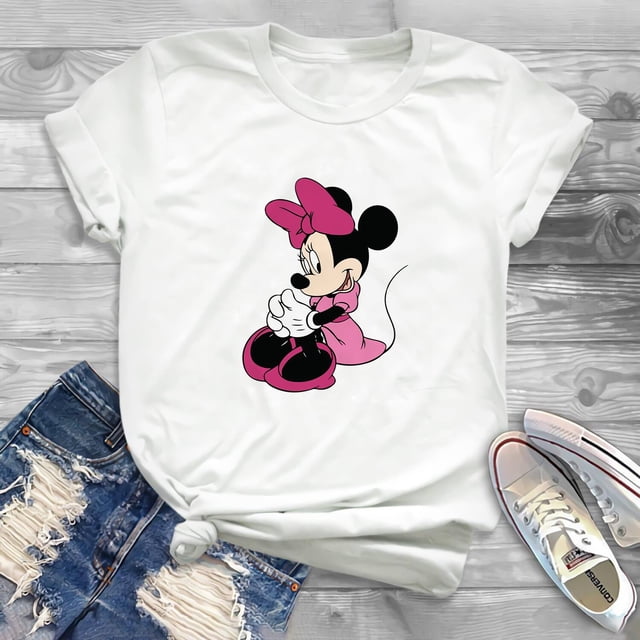 2023 Disney Mickey Mouse Minnie T-shirts 3D printing fashion clothes jacket cartoon graphic Teenage Female Clothes4XL Gao Jinjia LED