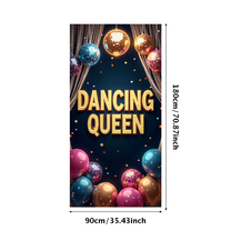 LUUFILx Disco Party Dancing Queen Backdrop Banner Event Background Wall Decorations Dance Floor Birthday Celebration Party Supplies Ballroom Theme Decor