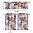 thumbnail image 6 of Kitchen Curtains 36 Inch Short - 3 Panel Set Pineapple Print, Rod Pocket Window Curtains 100% Polyester, Tropical Fruit Valance for Farmhouse, Cafe, Living Room, Bedroom, Easy Wash, 6 of 6