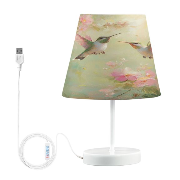 BZSMCE Table Lamp Creative Hummingbird Harmony Pattern Simple Pattern Night Light