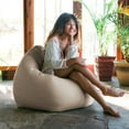 thumbnail image 6 of Jaxx Kiss Bean Bag Chair | Casual Poolside & Patio Seating | Sunbrella, Flax Beige, 6 of 6