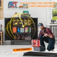 thumbnail image 4 of Metal Tool Storage Cabinet with Doors and Adjustable Shelves, Small Locking Garage Storage Cabinet, Black Steel Tool Cabinets with Leveling Feet for Garage, Basement, Office, Utility Room, 4 of 7