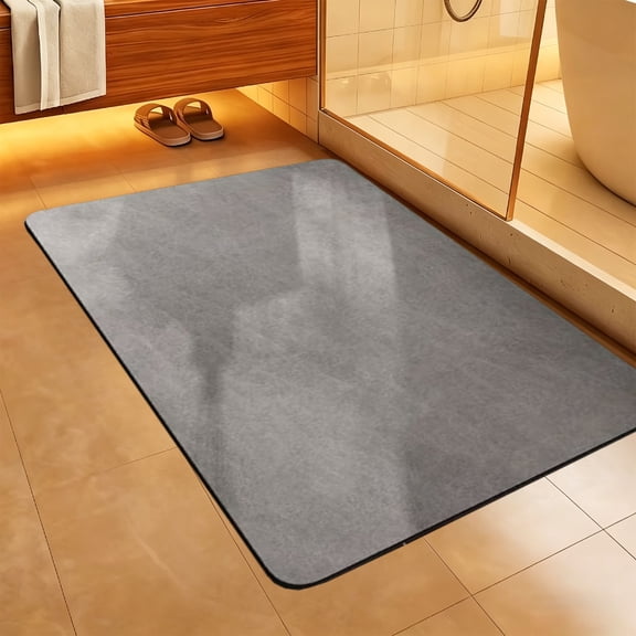 Dmlowu Bathroom Rugs with Rubber Non-Slide Backing Super Absorbent Quickly Dry Stones Shower Mat For Bathroom Floor Fast Drying Diatomite Mats