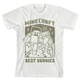thumbnail image 1 of Minecraft Best Buddies Youth Boy's White T-Shirt-Large, 1 of 1