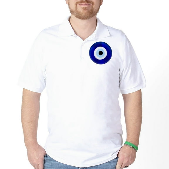 CafePress - Nazar Amulet Evil Eye Protection Golf Shirt - Golf Shirt, Pique Knit Golf Polo