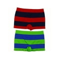thumbnail image 3 of ToBeInStyle Boy's Pack of 6 Assorted Print Seamless Boxer Briefs - Thick Stripes - Small, 3 of 7