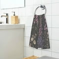 thumbnail image 3 of Yayeee 100% Cotton Hand Towels for Bathroom 16" x 28" Soft Absorbent Kitchen Towel, Dark Gothic Floral, 3 of 7