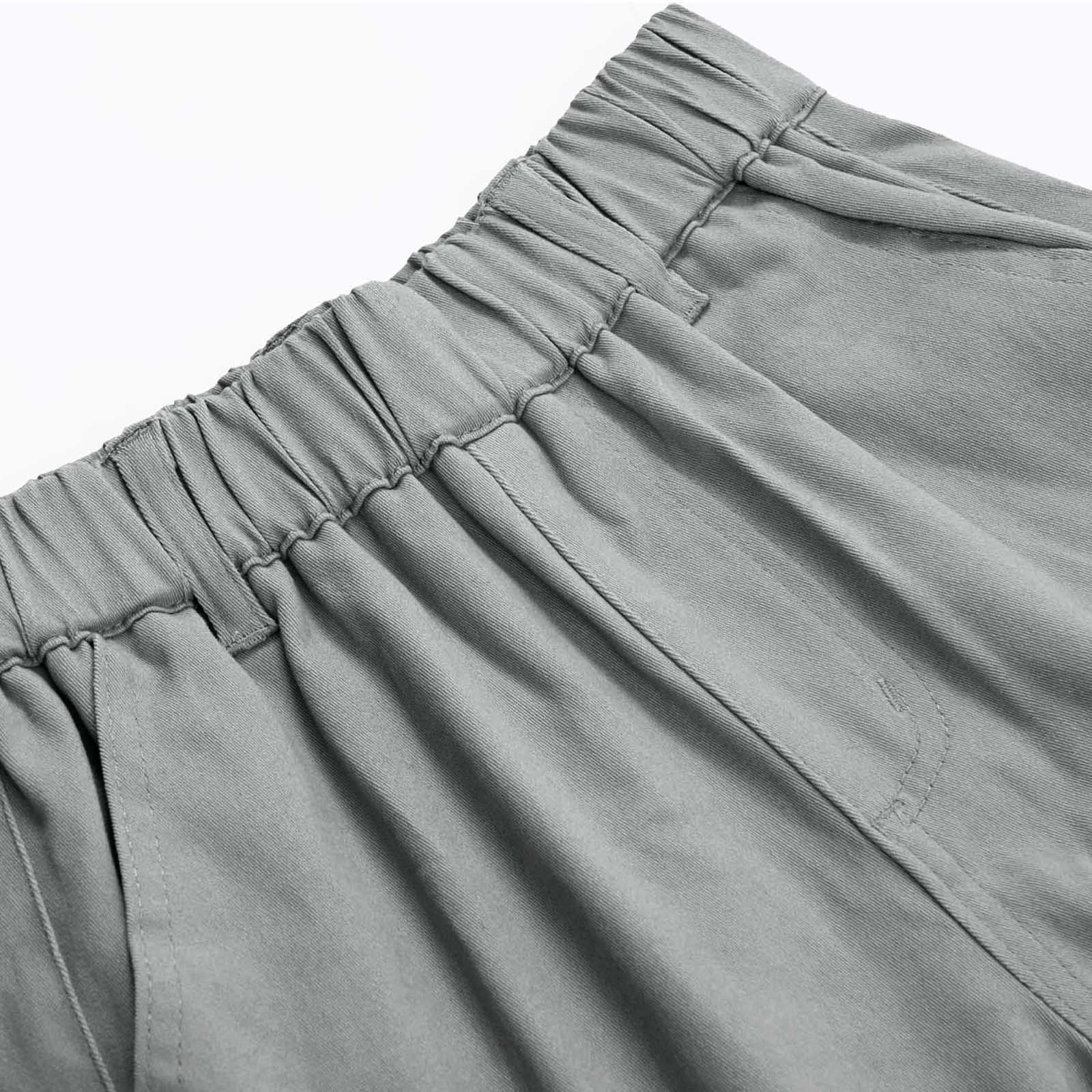 8 Years Boys And Childrens Sports Cargo Pants Stretch Elastic Waist School Kids Twill Joggers