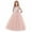 Pink, variant on Gpaecead Girls Floral Lace 3/4 Sleeves Floor Length Dress Wedding Party Evening Formal Pegeant Dance Gown Blue