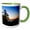 Green/White, variant on 3drose, British Columbia, Salt Spring, Mt. Maxwell Sunrise-cn02 Rti0152 - Rob Tilley, 11oz Mug