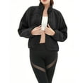 thumbnail image 3 of PUWEI Women's Sherpa Fleece Cropped Jacket Fuzzy Warm Coat Button Down Outwear with Pockets, 3 of 7