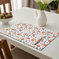 thumbnail image 6 of Placemat, Pioneer Flower Floral Print Pattern Place Mats Table Mat Set Of 2, PVC Washable Placemats for Party Kitchen Dining Decoration, 18x12 Inch, Fade Resistant, 6 of 6