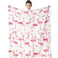 thumbnail image 6 of Flamingo Blanket 50"x60" Pink Flamingo Gifts for Women Cute Flamingo and Tropical Throw Blanlet Lightweight Blanket for Home Living Room Bed Sofa, 6 of 6