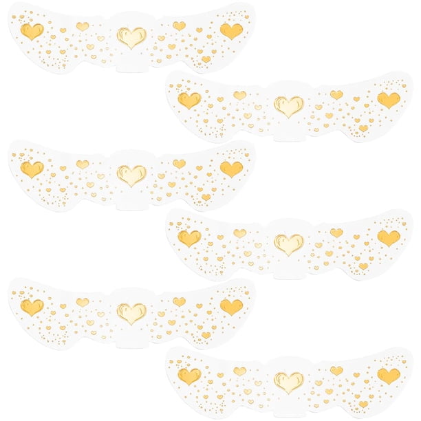 10 tatuajes temporales de corazones con purpurina, pecas doradas, parches de maquillaje impermeables con motas de corazones brillantes.
