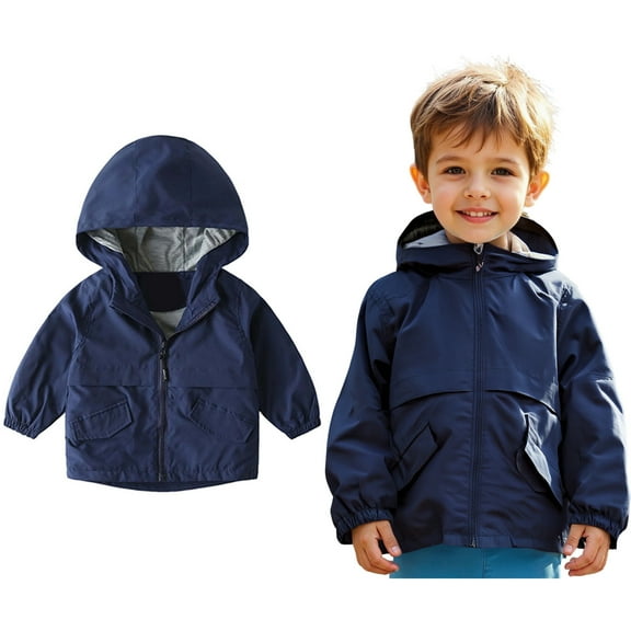 Toddler Boy Jackets Boys Windbreaker Jacket Zip Up Hoodie Girls Lightweight Jacket Fall Outfits Boys Sweatshirts Size 18-24 Months